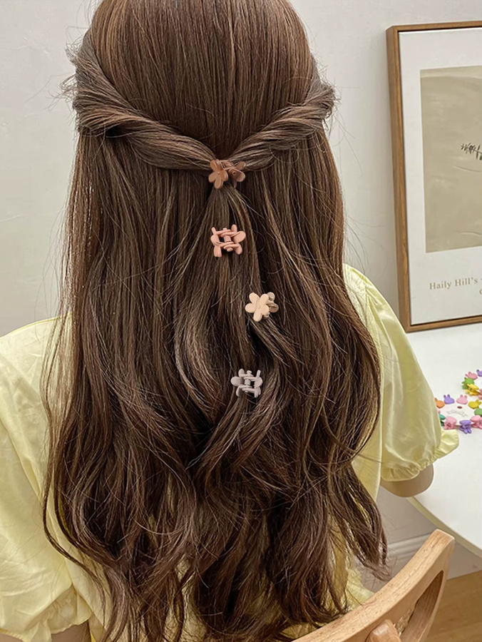 50 Stück Mini-Blumen-Haarklammern, bunt, Mädchen - Bild 2