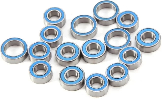 Tamiya Kugellager-Upgrade-Kit, 16-teiliges Set, 1:10, Metall, Blau - Bild 1