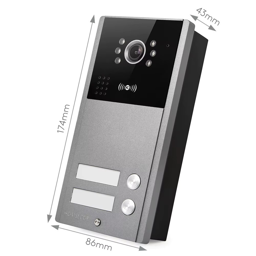 HOMSECUR 7 Zoll WIFI Video-Türsprechanlage Gegensprechanlage zur Außenüberwachung für 2 Familien - Bild 4