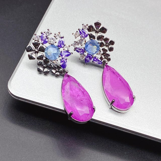 SUYU Ohrringe, Zirkonia-Einlage, purple, Damen - Bild 1