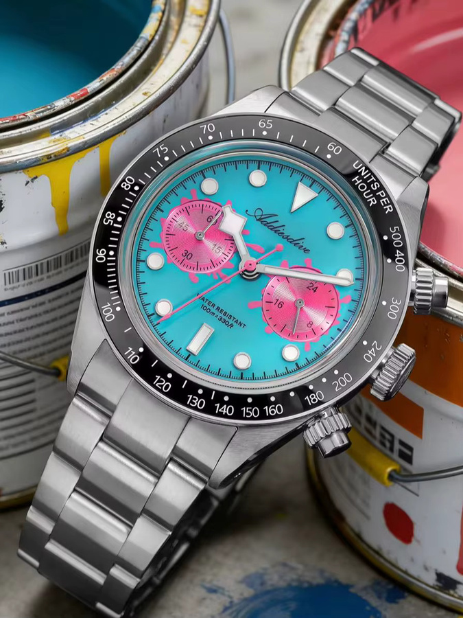 ADDIESDIVE Armbanduhr, Quarz, Edelstahl, Keramiklünette, Herren - Bild 6