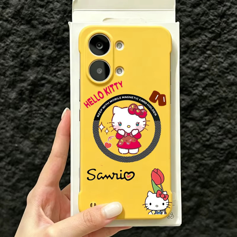Sanrio Hello Kitty und Kuromi Handyhülle für Xiaomi POCO X8 Pro Max X7 F8 Ultra F7 M8 Pro, ultradünn und stoßfest, Gelb - Bild 1