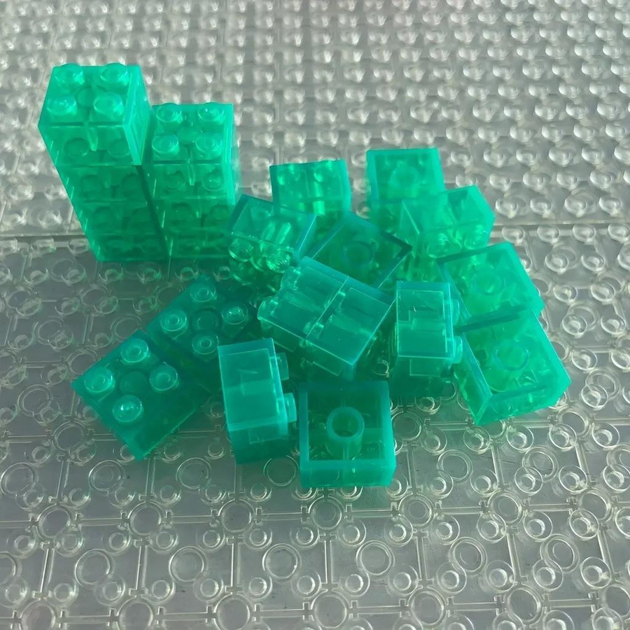 Yiran toy 20-teiliges Set Transparente Bausteine 2x2 Stein - Bild 1