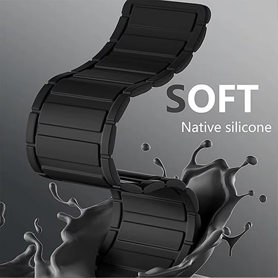 Correa Uhrenarmband Silikon, zweifarbig, Schwarz - Bild 3