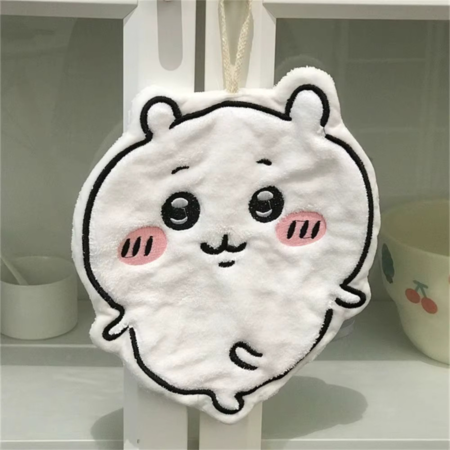 jiyi Usagi Hachiware Handtuch aus Korallenfleece, saugfähig und schnell trocknend, verdicktes Küchentuch zum Aufhängen - Bild 4