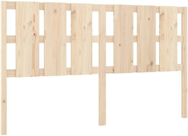 vidaXL Kopfteil aus Massivholz Kiefer in rustikalem Design, B/T/H: 165,5 x 4 x 100 cm - Bild 1