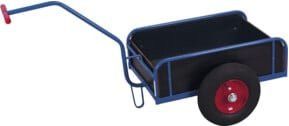 VARIOfit Handwagen mit Bordwand und Luftbereifung aus Stahl, B/T/H: 97,5 x 63,5 x 18 cm - Bild 1