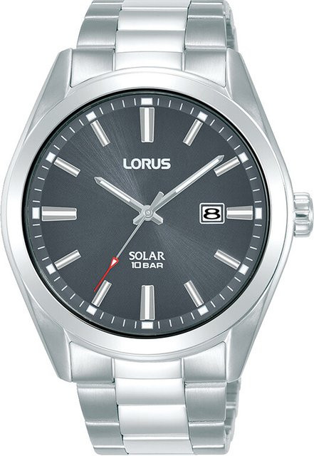 Lorus Armbanduhr Solar, Edelstahl, Schwarz, 42 mm, Herren - Bild 1