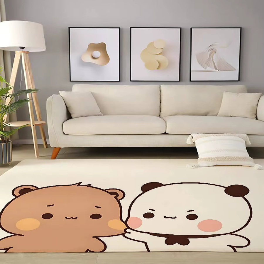 Bubu und Dudu Niedliche Bodenmatte von Bilibili, wetterfeste Motiv-Teppich für Wohnzimmer, Schlafzimmer oder Garten, Mehrfarbig, B/T/H: 60 x 40 x 1 cm - Bild 2