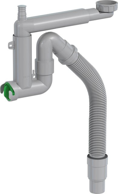 Prevex Smartloc Küchenablauf für 1 Becken in Grau mit 1 1/2 Zoll Anschluss - Bild 1