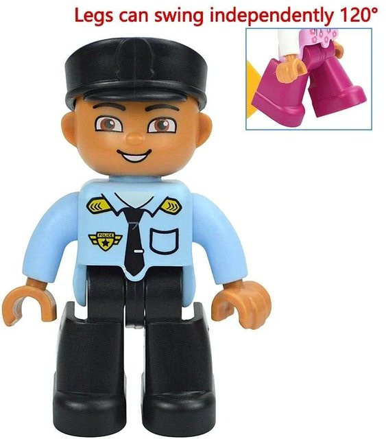 Yiran toy Familienfiguren Baustein, Prinzessin, Piraten, Polizei, ab 3 Jahren - Bild 1