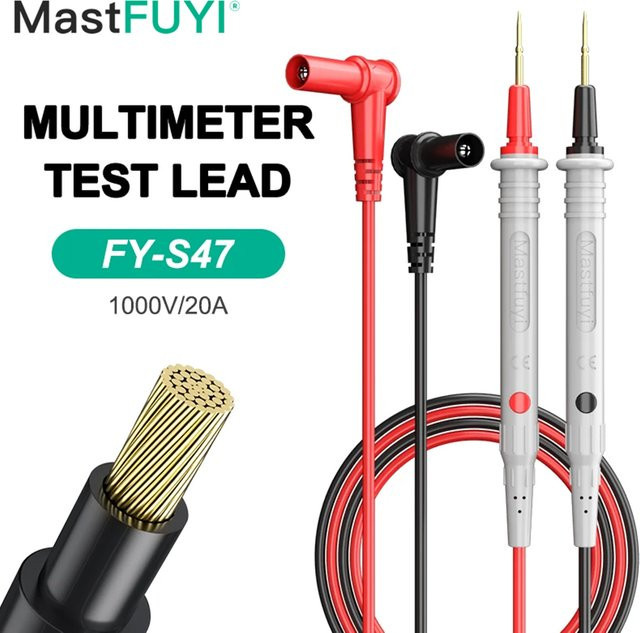 MASTFUYI FY-S47 Multimeter Spezial-Stift Messsonde zur Schaltkabelprüfung AC/DC 1000V 20A mit Drahtspitze - Bild 1