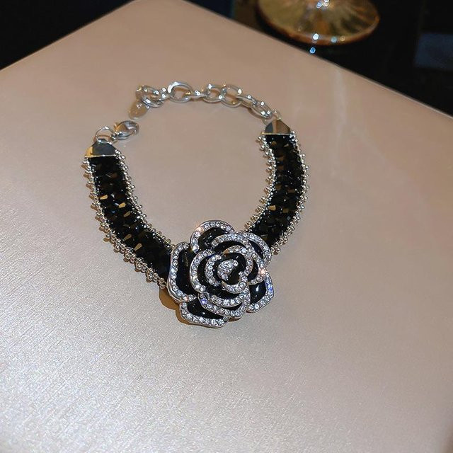 Armband Mango Event, Schwarz, Zinklegierung, Kristall, Zirkonia, Damen - Bild 1