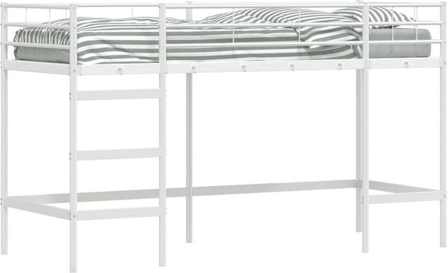 vidaXL Kinderloftbett aus Metall in Weiß, modern und matt - Bild 1