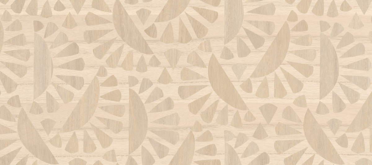 Moooi for Arte Wallpaper Woodblock Beetle Flora in Beige mit botanischem und tierischem Design aus Holzfurnier und Vlies - Bild 1