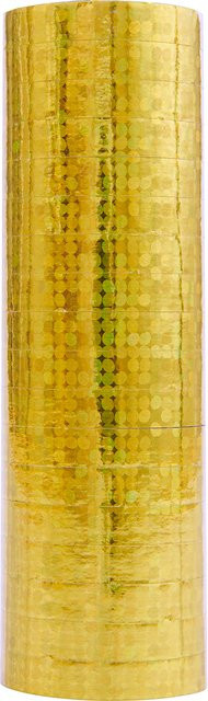 Rico Design Luftschlangen aus Papier in Holografisch Gold, 3,8 m Länge - Bild 1