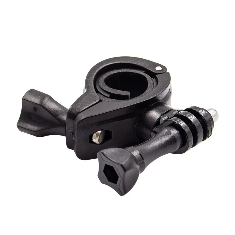 Drehbare Fahrrad-Lenkerhalterung und Motorrad-Clip Adapter für GoPro, SJCAM und DJI in Schwarz - Bild 2