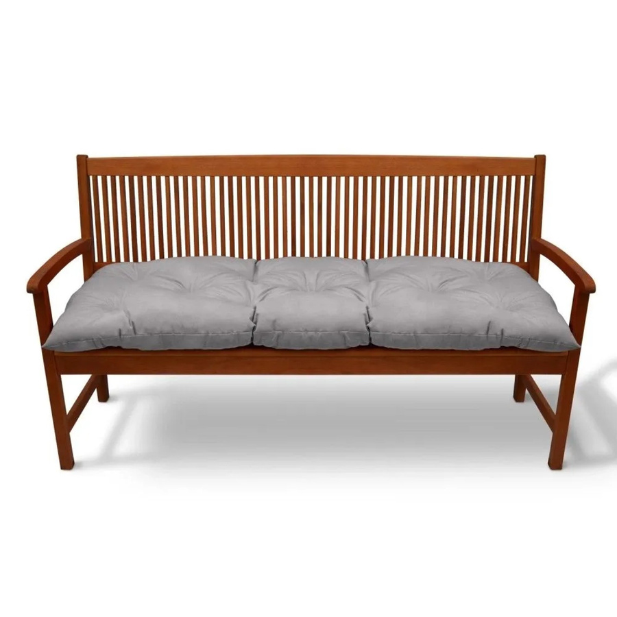 Beautissu Flair BK Bankpolster in Hellgrau mit Polyurethan-Schaum, B/T/H: 100 x 50 x 8 cm - Bild 2