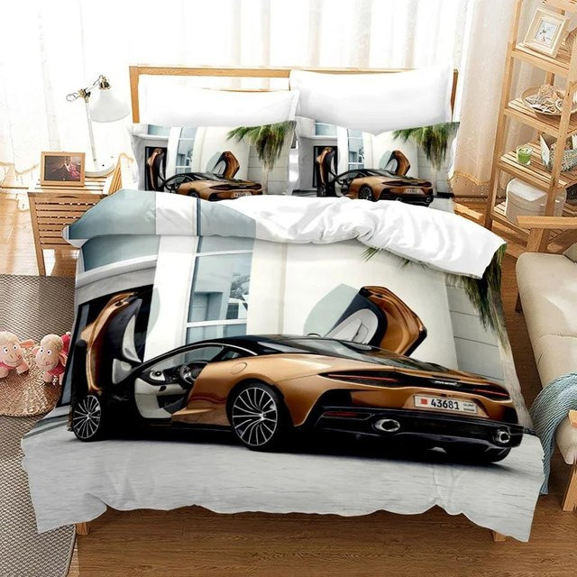 Binchi Outdoor Product Sportwagen Luxus Bettwäsche Set aus Mikrofaser mit Motiv, B/H: 135 x 200 cm, Mehrfarbig - Bild 1