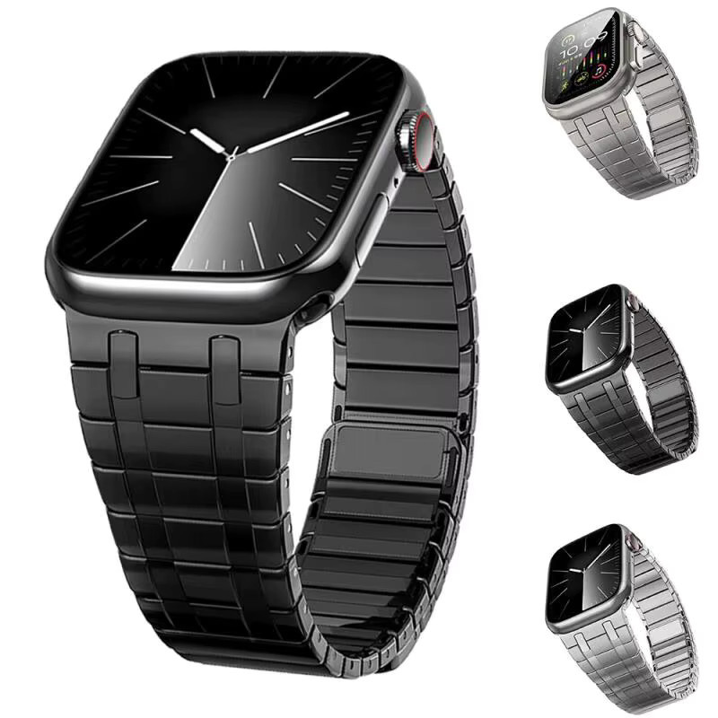 Uhrenarmband Edelstahl, magnetisch, Schwarz, Unisex - Bild 2