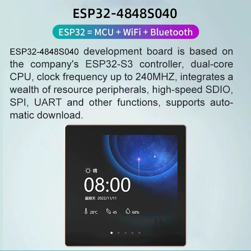 SHCHV ESP32-S3 Entwicklungsboard mit 4,0 Zoll Smart Display LCD TFT Modul IPS Touchscreen in Schwarz mit WiFi und Bluetooth für Arduino LVGL - Bild 3
