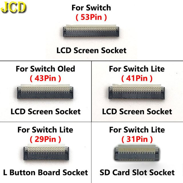 JCD FPC Buchse Motherboard LCD Display Flex Kabel Stecker für Nintendo Switch NS Lite OLED in Schwarz - Bild 1