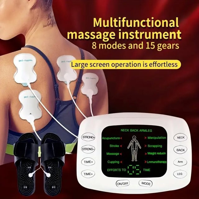 ShaxyMsc EMS Elektro-Stimulator für Physiotherapie und Muskelmassage in Weiß - Bild 1