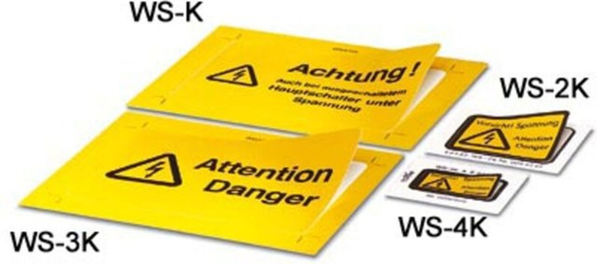 Phoenix Contact Warnschild WS-4K Beacon in Gelb aus Kunststoff mit Klebefläche - Bild 2