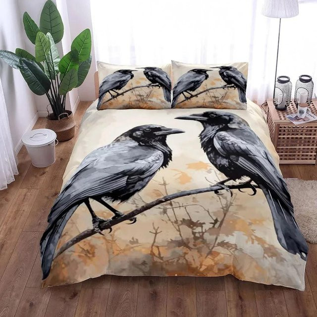 Lodestar Bettwäsche-Set Dusk Raven Poe in Schwarz mit Bettbezug und Kissenbezug, B/H: 140 x 210 cm - Bild 1