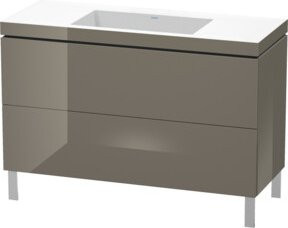 Duravit Waschtischunterschrank L-Cube c-bonded in Hochglanzgrau mit 2 Auszügen, B/T: 120 x 48 cm - Bild 1