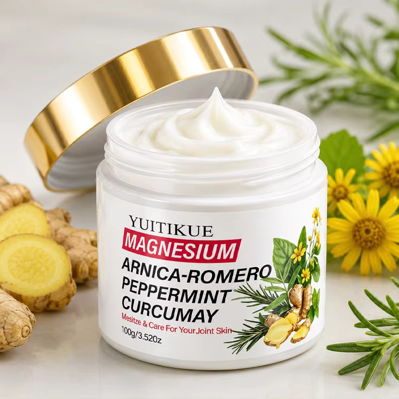 YUITIKUE Magnesium-Arnika-Hautcreme, Lotion, 100g, Kurkuma, Rosmarin, Pfefferminz - Bild 6
