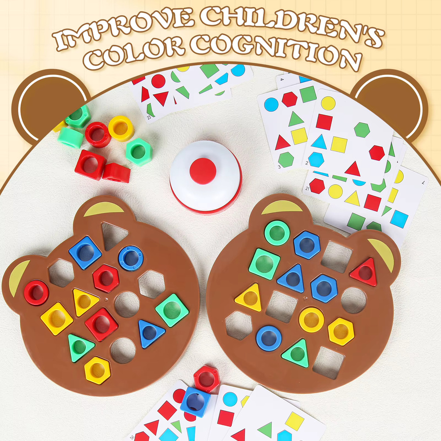 Little Bear Geometry Matching Puzzle, Brettspiel, 1-teiliges Set - Bild 5
