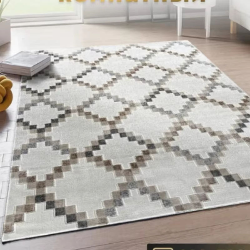 Retro Geometrie Teppich mit Anti-Rutsch-Funktion für Wohnzimmer und Schlafzimmer - Bild 3