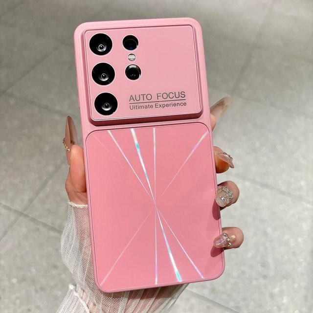 Stoßfeste Handyhülle mit großem Fenster und Farbverlauf Aurora für Samsung Galaxy S26 Ultra, S25 Ultra, S24 und S23 Ultra in Pink - Bild 1