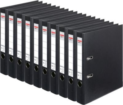 herlitz maX.file protect plus Ordner DIN A4, Rückenbreite: 50 mm, schwarz, 10 Stück - Bild 1