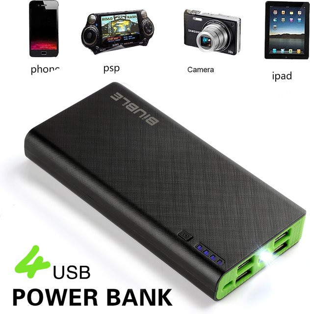 Tragbare Power Bank mit 20000 mAh Schnellladefunktion in Schwarz - Bild 1