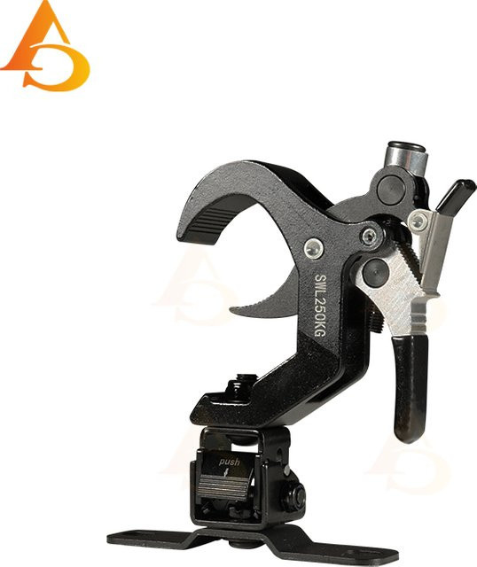 Paar professionelle Moving-Head-Bühnenbeleuchtungsklemmen aus Metall mit Schnellverschlusshaken, Farbe Schwarz, Tragkraft 250kg, Durchmesser 45-60mm - Bild 1