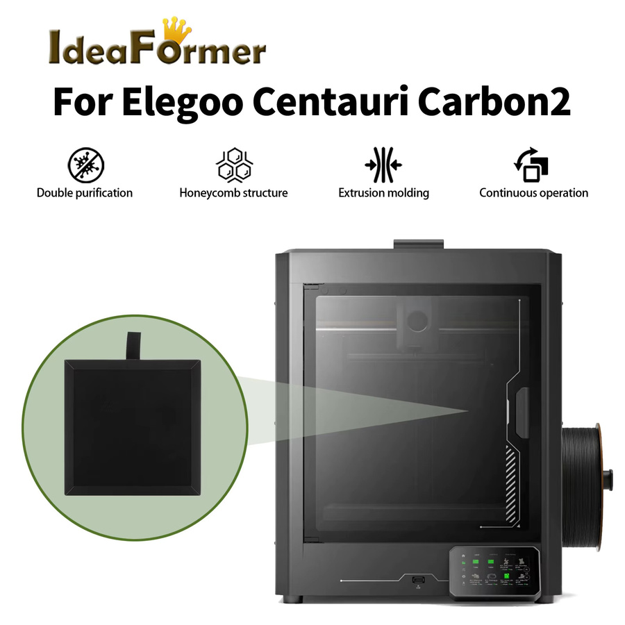 Elegoo 3D-Filtersieb mit Aktivkohle zur Absorption flüchtiger organischer Verbindungen für den Centauri Carbon2 Drucker in Schwarz - Bild 4