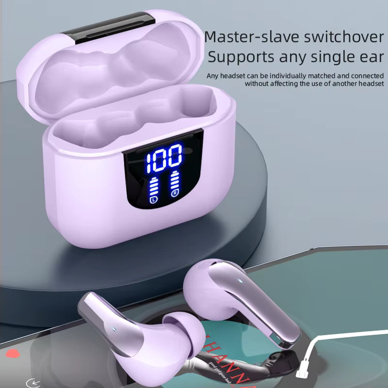 PHONEPACE Bluetooth 5.4 In-Ear-Kopfhörer in Schwarz mit HiFi-Stereo-Sound, Geräuschunterdrückung und digitalem Display - Bild 2