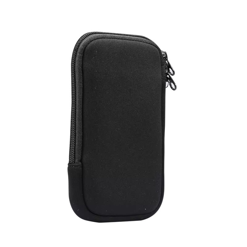 HKNR Stoßfeste Neopren-Handytasche mit Reißverschluss für iPhone, Samsung und Xiaomi in Schwarz - Bild 2
