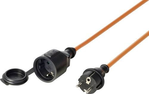Sygonix Strom Verlängerungskabel 16A Orange 5m AT-N05V3V3-F 3G 1,5mm² IP44 UV-beständig und kältebeständig - Bild 1