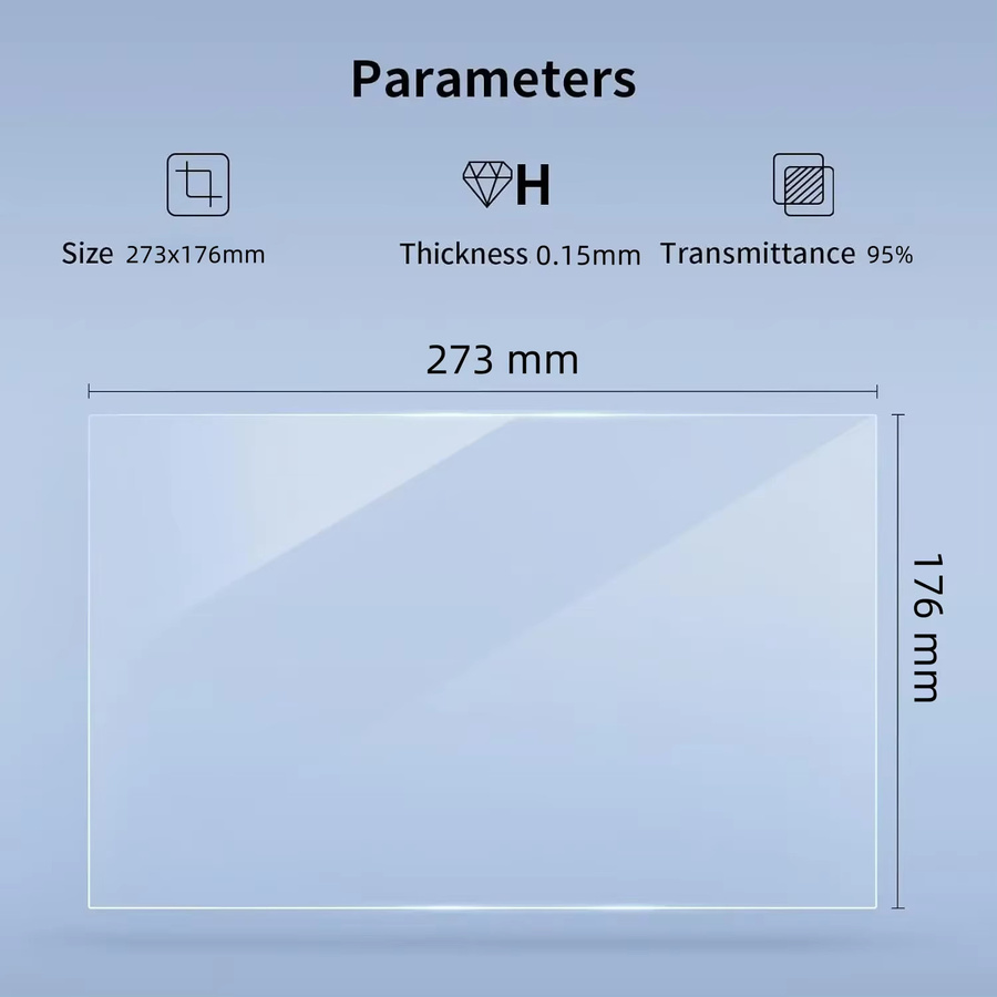 5 Stück VOLFAN FEP-Ablösefolien transparent für Saturn 2/8K/3/Ultra/4/4 Ultra Harz-LCD-3D-Drucker B/T/H: 273 x 176 x 0,15 mm - Bild 4