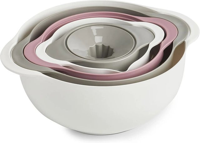 Zeller Multifunktions-Küchen-Set aus Kunststoff, 5-teilig, Weiß-bunt - Bild 1