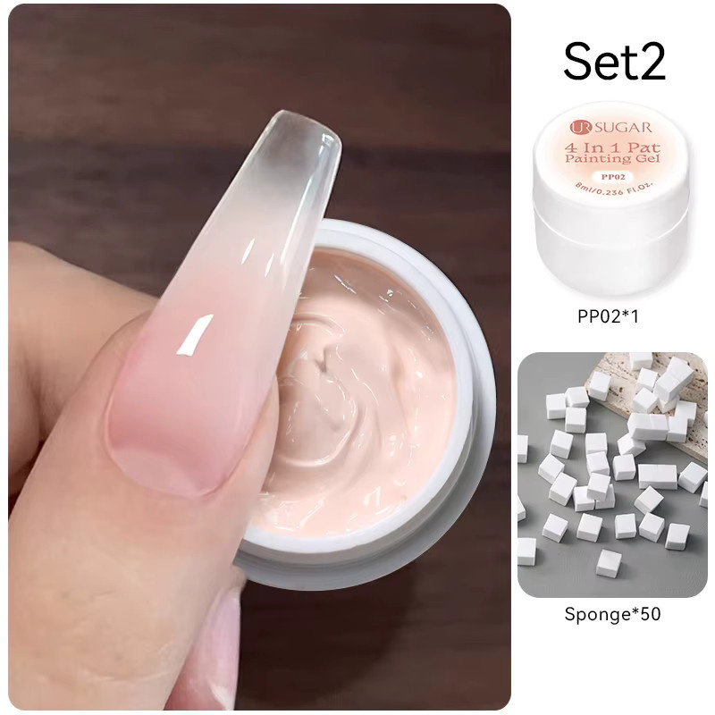 UR SUGAR 4-in-1 Nail Art Kit, Nude Pink, Glänzend - Bild 2