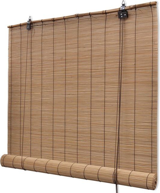 Vidaxl Bambusrollos Braun für Privatsphäre und Lichtkontrolle, B: 140 cm, H: 160 cm - Bild 1