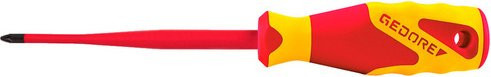 Gedore VDE 2164 SLIM DRIVE PlusMinus SL/PH 2 Schraubendreher in Rot und Gelb - Bild 1