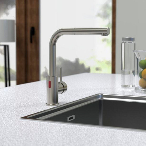 SCHÜTTE Vital Sensor Küchenarmatur mit ausziehbarem Auslauf in Edelstahloptik, Silber - Bild 4