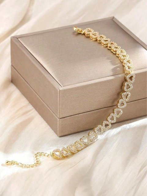 MTMA Brautarmband, Herzförmig, Zirkonia, Gold, Damen - Bild 1