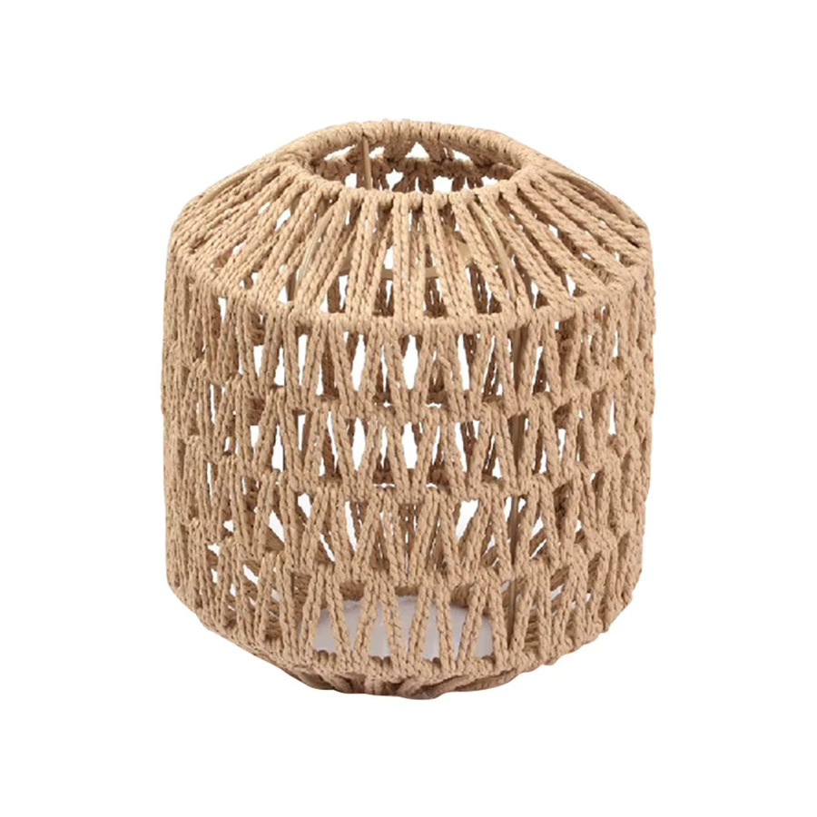 APWIKOGER Vintage Rattan-Lampenschirm in Beige, handgefertigter gewebter Kronleuchter für Schlafzimmer und Restaurants - Bild 2