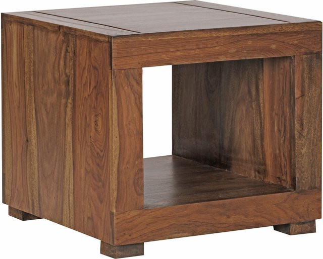 Couchtisch MUMBAI aus Sheesham Holz in Braun, B/T/H: 50 x 50 x 45 cm - Bild 1